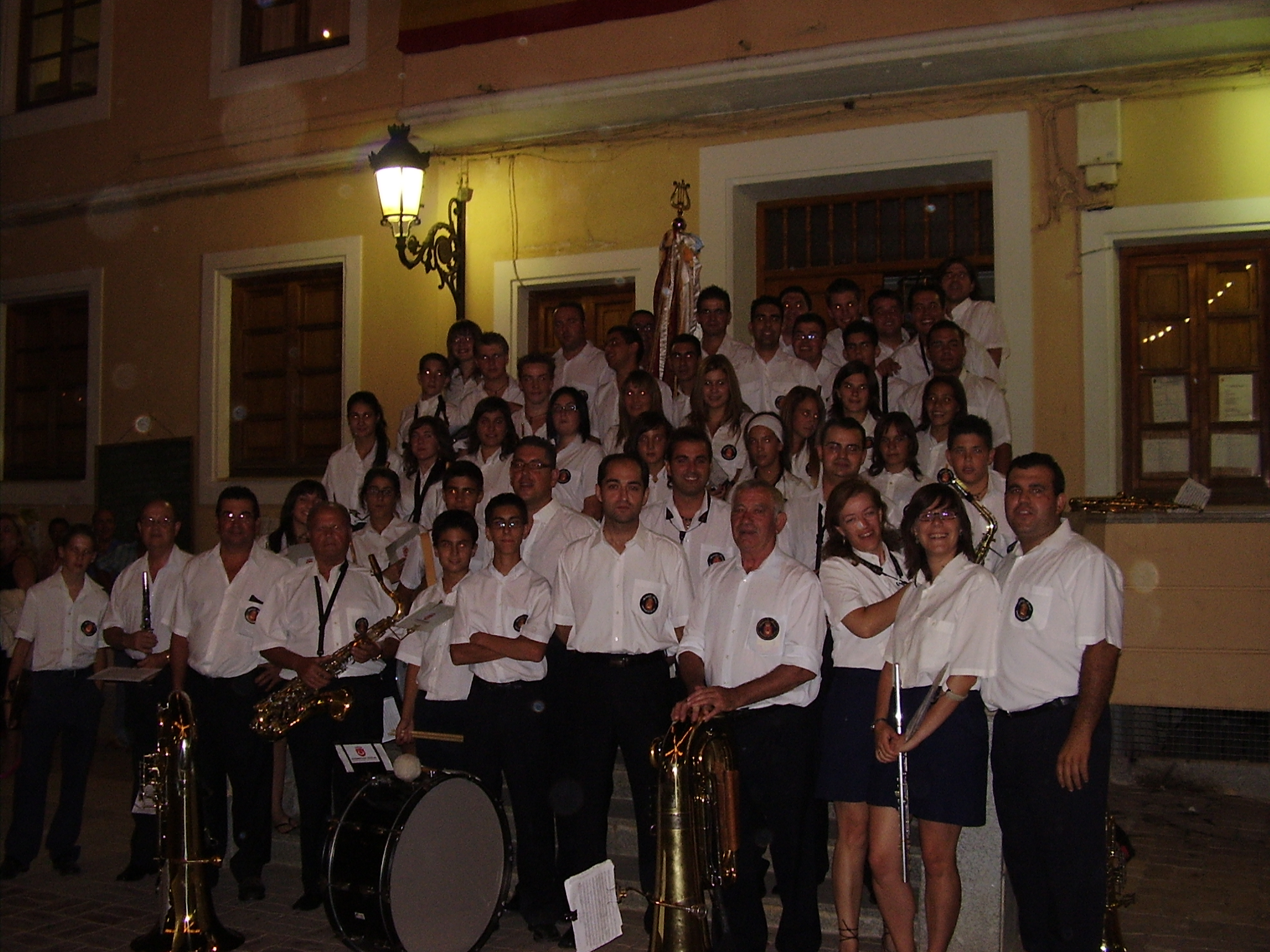 Banda de Música — actuación nocturna en plaza